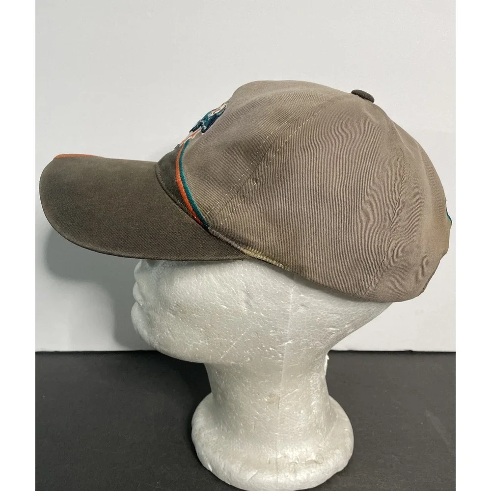 RARE Vintage Annco Miami‎ Dolphins NFL Adjustable Brown Hat Cap One Size #00476 - Picture 2 of 9